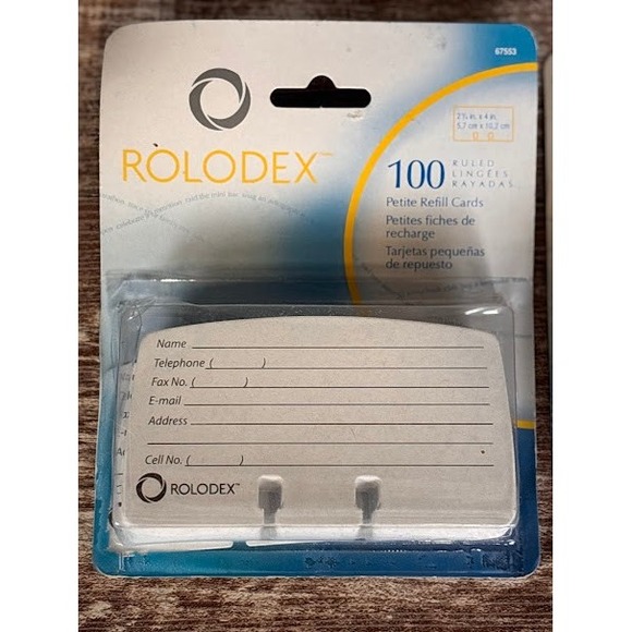 Rolodex Petite Refill Cards 100 Count Ruled and Blank Sets Office Organization - Picture 2 of 3